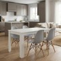 Dining room set 5pcs Darlen - Nova Megapap white color - grey 125x72x74cm.