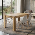 Dining room set 5pcs Darlen - Nova Megapap sapphire oak color - white 125x72x74cm.