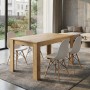 Dining room set 5pcs Darlen - Nova Megapap sapphire oak color - white 125x72x74cm.