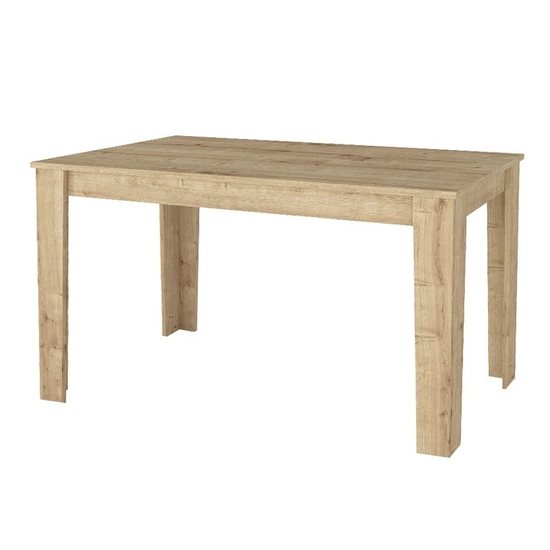 Dining room set 5pcs Darlen - Nova Megapap sapphire oak color - white 125x72x74cm.