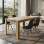 Dining room set 5pcs Darlen - Nova Megapap sapphire oak color - black 125x72x74cm.
