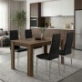 Dining room set 5pcs Darlen - Rosa Megapap walnut color - black 125x72x74cm.