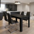 Dining room set 5pcs Darlen - Vela Megapap sencron black color - black 125x72x74cm.