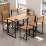 Maysa Megapap melamine - metal kitchen set in black - pine oak color 120x52.7x71.8cm.