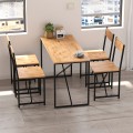 Maysa Megapap melamine - metal kitchen set in black - pine oak color 120x52.7x71.8cm.