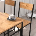 Maysa Megapap melamine - metal kitchen set in black - pine oak color 120x52.7x71.8cm.
