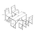 Maysa Megapap melamine - metal kitchen set in black - pine oak color 120x52.7x71.8cm.