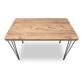 Dining room set 5pcs Roger - Chiara Megapap Mdf - fabric acacia color - anthracite 120x70x75cm.