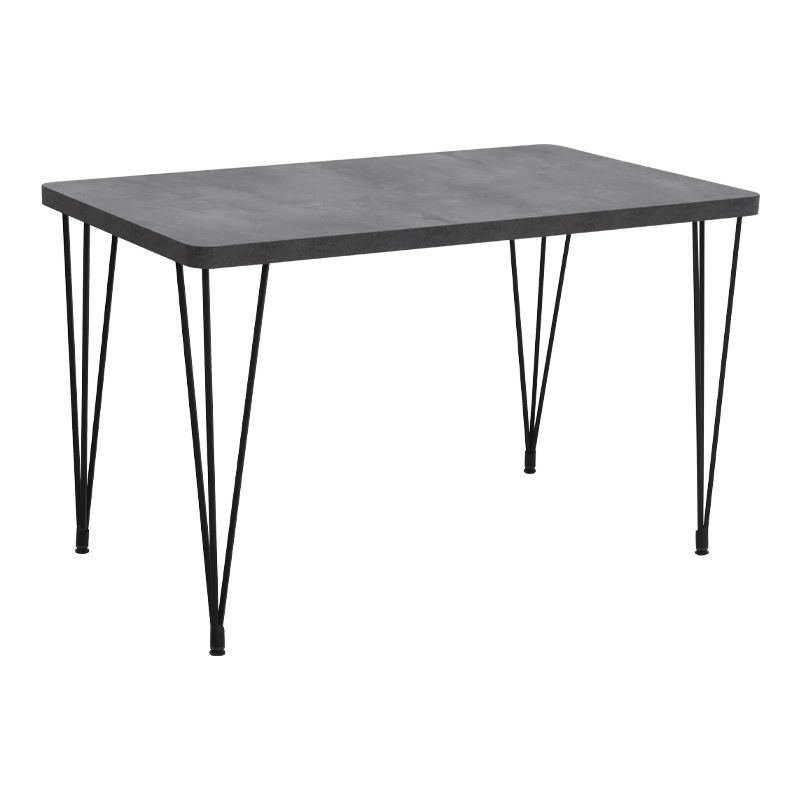 Dining room set 5pcs Roger - Chiara Megapap Mdf - fabric concrete grey color - green 120x70x75cm.
