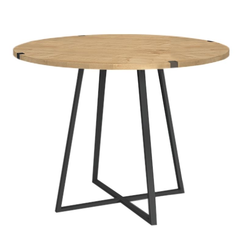 Dining room set 5pcs Rubes - Chiara Megapap oak color - anthracite Ø100x78cm.