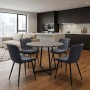 Dining room set 5pcs Rubes - Chiara Megapap concrete grey color - anthracite Ø100x78cm.