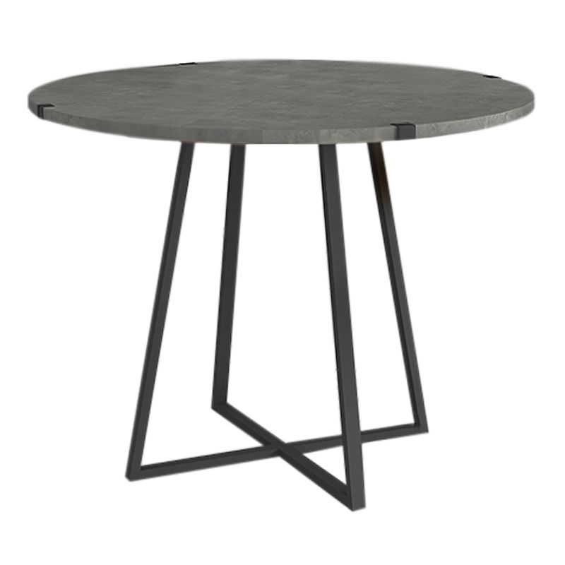 Dining room set 5pcs Rubes - Chiara Megapap concrete grey color - grey Ø100x78cm.
