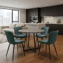 Dining room set 5pcs Rubes - Chiara Megapap concrete grey color - green Ø100x78cm.