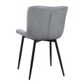 Dining room set 5pcs Rubes - Chiara Megapap white color - grey Ø100x78cm.
