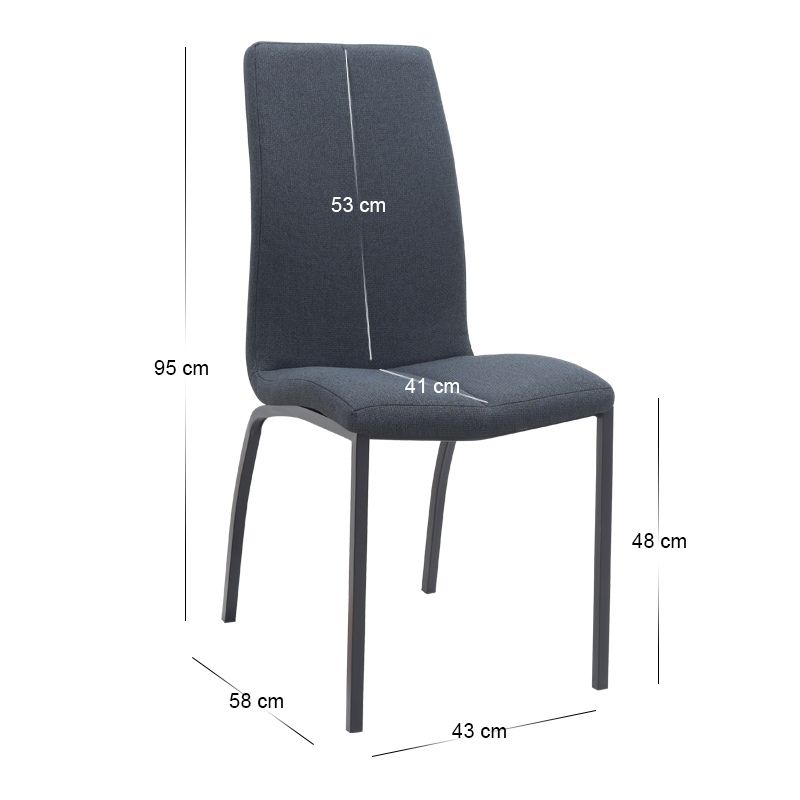 Dining room set 5pcs Rubes - Fina Megapap white color - anthracite Ø100x78cm.