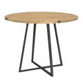 Dining room set 5pcs Rubes - Jacob Megapap oak color - green Ø100x78cm.