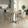 Dining room set 5pcs Rubes - Nova Megapap oak color - grey Ø100x78cm.