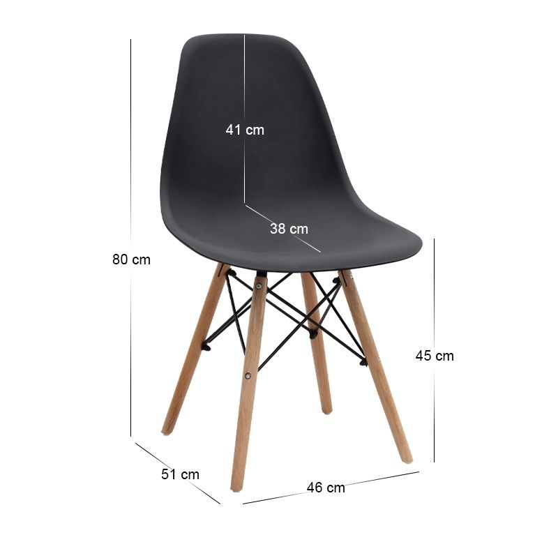 Dining room set 5pcs Rubes - Nova Megapap white color - black Ø100x78cm.