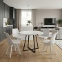 Dining room set 5pcs Rubes - Viva Megapap white color Ø100x78cm.