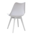 Dining room set 5pcs Rubes - Viva Megapap white color Ø100x78cm.