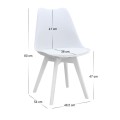 Dining room set 5pcs Rubes - Viva Megapap white color Ø100x78cm.