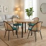Dining room set 5pcs Xana - Kevin Megapap sepet oak color - green Ø90x77.5cm.