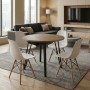 Dining room set 5pcs Xana - Nova Megapap sepet oak color - white Ø90x77.5cm.