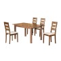 MILLER Set (Table 120+30x80+4 Chairs) Honey Oak