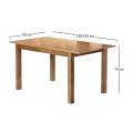 MILLER Set (Table 120+30x80+4 Chairs) Honey Oak