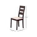 MILLER Set (Table 120+30x80+4 Chairs) Dark Walnut