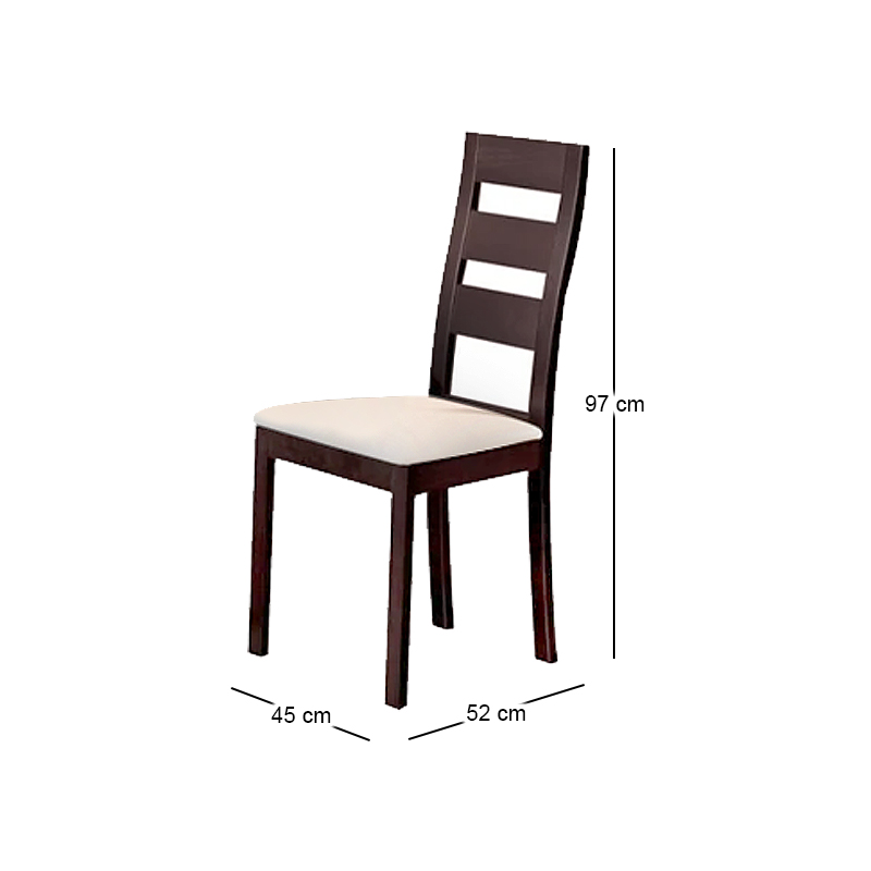 MILLER Set (Table 120+30x80+4 Chairs) Dark Walnut