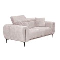 SEVILLE 2-Seater Sofa Teddy Beige Fabric