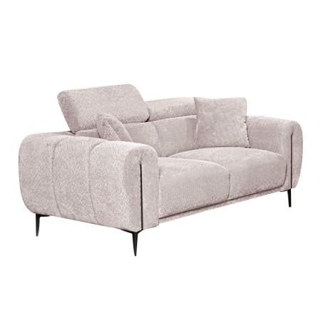 SEVILLE 2-Seater Sofa Teddy Beige Fabric