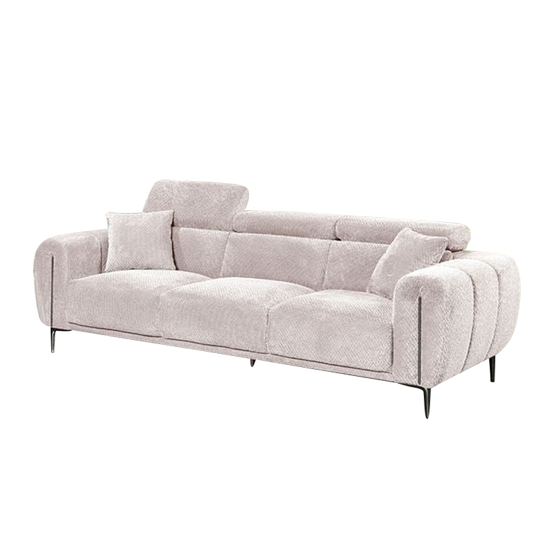 SEVILLE 3-Seater Sofa Teddy Beige Fabric