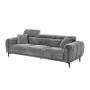 SEVILLE 3-Seater Sofa Teddy Dark Grey Fabric
