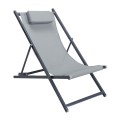 DECK Lounger Steel Anthracite/Textilene Grey