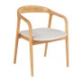 SIMONE Armchair Natural, Pu Ecru