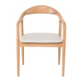 SIMONE Armchair Natural, Pu Ecru