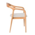 SIMONE Armchair Natural, Pu Ecru