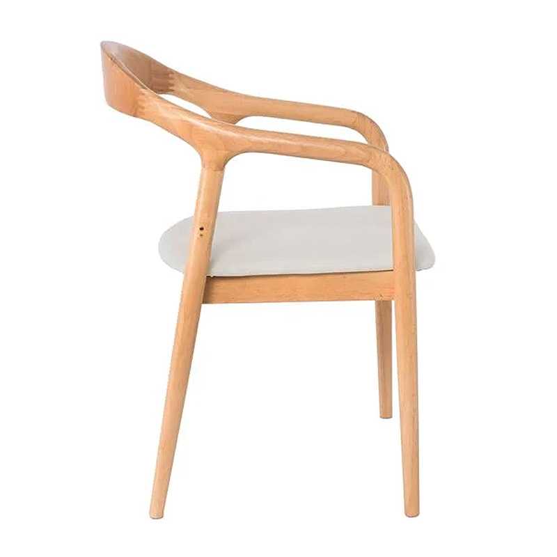 SIMONE Armchair Natural, Pu Ecru