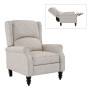 Πολυθρόνα relax - Μπερζέρα Simple ύφασμα χρώμα antique εκρού 72x84x97εκ.