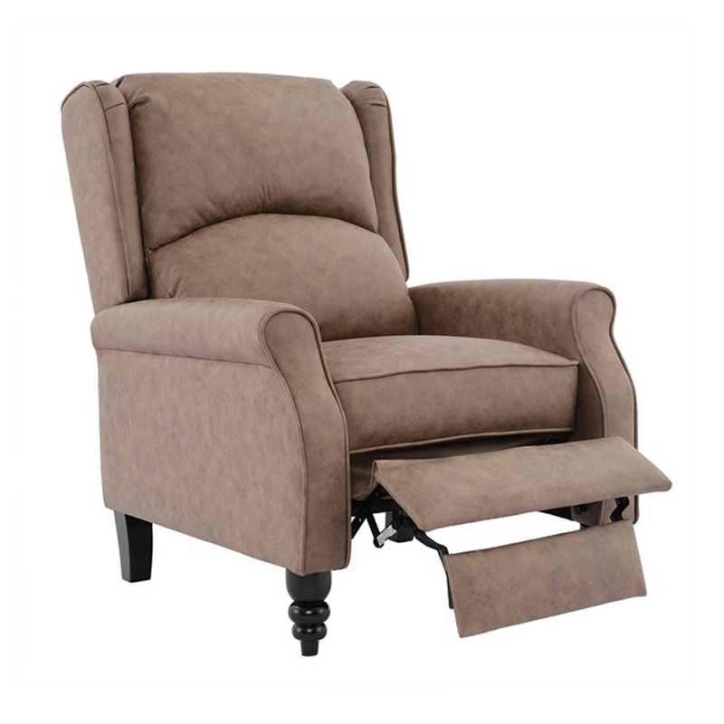 SIMPLE Relax Armchair Antique Brown Fabric