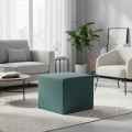 Σκαμπώ April Megapap βελούδινο χρώμα κυπαρρισί 40x40x40εκ.