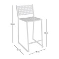 CAPRICE Bar Stool Steel White