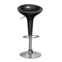 Disco bar stool with chrome frame and Abs coating in black color 44x40x71/92cm.
