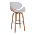 GOMEZ Bar Stool Natural/Pu White