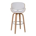 GOMEZ Bar Stool Natural/Pu White