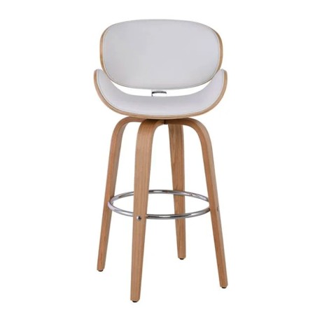 GOMEZ Bar Stool Natural/Pu White