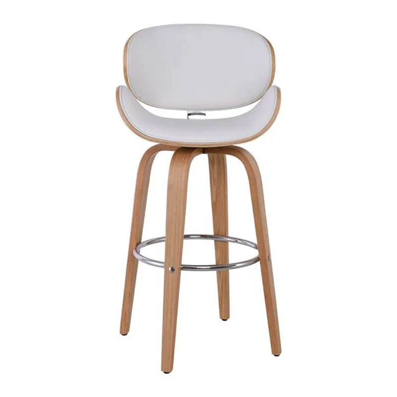 GOMEZ Bar Stool Natural/Pu White