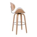 GOMEZ Bar Stool Natural/Pu White